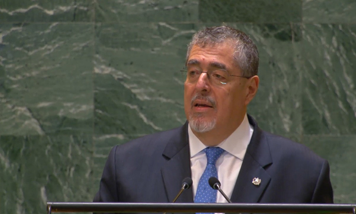 Presidente de Guatemala denuncia la falta de libertad y justicia en Nicaragua en Asamblea General de la ONU