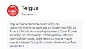 Telecomunicaciones de Guatemala S.A. opera bajo la marca CLARO